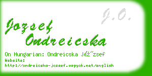 jozsef ondreicska business card